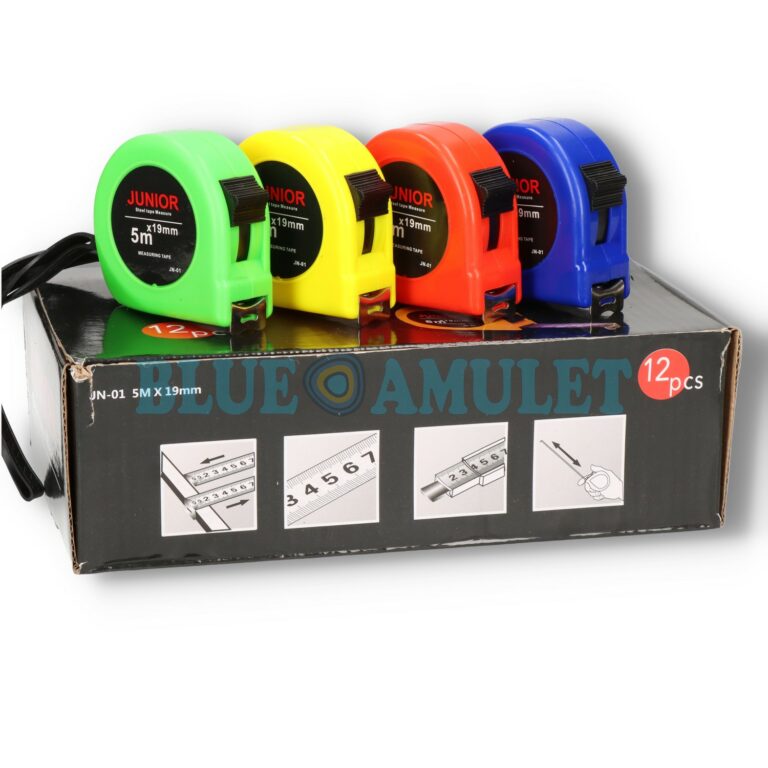 Junior Maßband 5m mit metrischer Skala - Gürtelclip, flexibler Haken, dynamisches Design