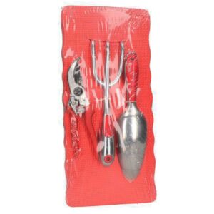 MAXGARDEN 3er Gartenwerkzeug-Set - Schere, Schaufel und Harke in robuster Qualität