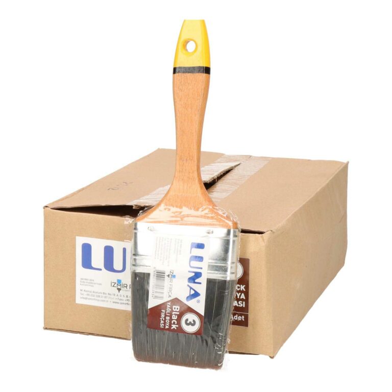 Luna Black Oil Pinsel No.3 - 12er Pack hochwertiger Malerpinsel für exzellentes Streichergebnis