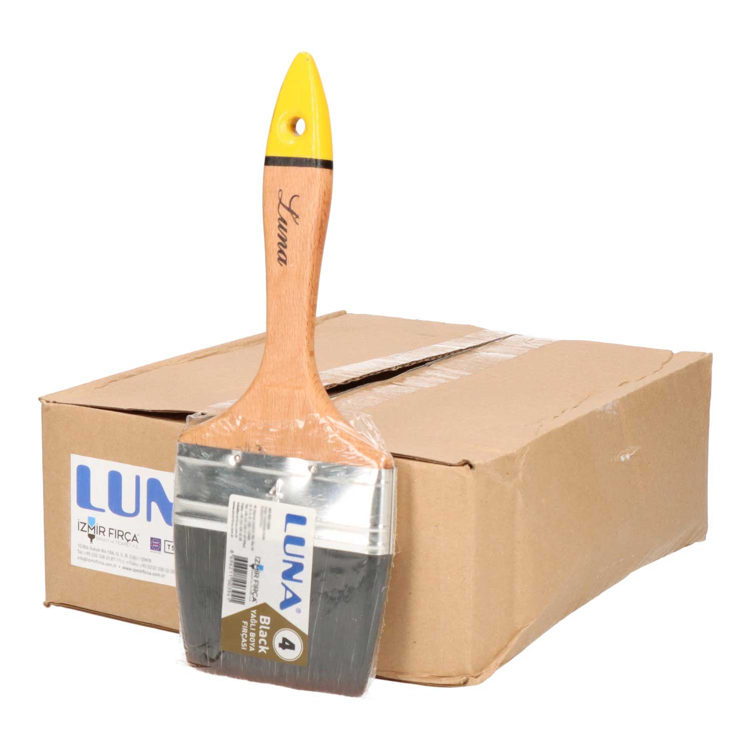 Luna Black Oil Malerpinsel No.4 - Perfekt zum Streichen, robust und langlebig 12 er Packung