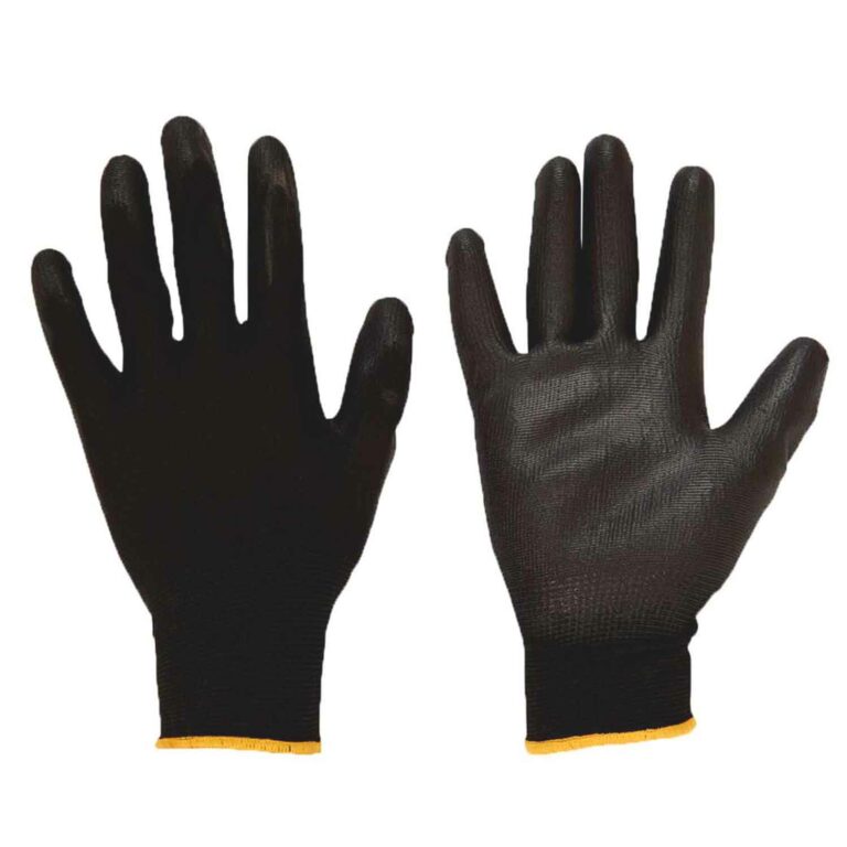 Polyester PU-Arbeitshandschuhe - Robust und vielseitig, ideal für verschiedene Anwendungen 12 er Packung