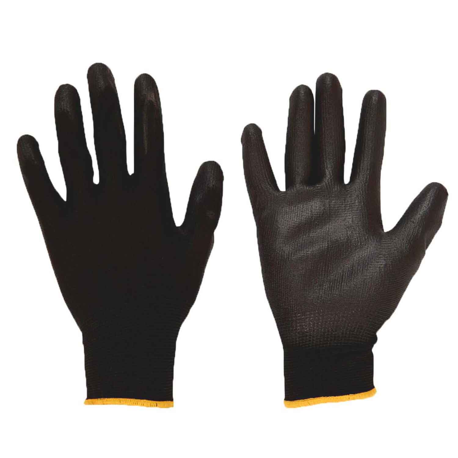 Polyester PU-Arbeitshandschuhe - Robust und vielseitig, ideal für verschiedene Anwendungen 12 er Packung