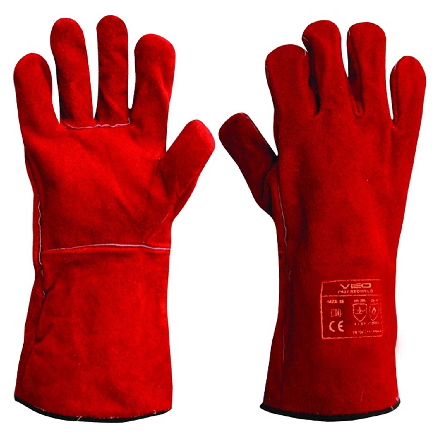 VEO Redweld Schweißerhandschuhe - Speziell für den beruflichen Einsatz, hohe Hitzebeständigkeit